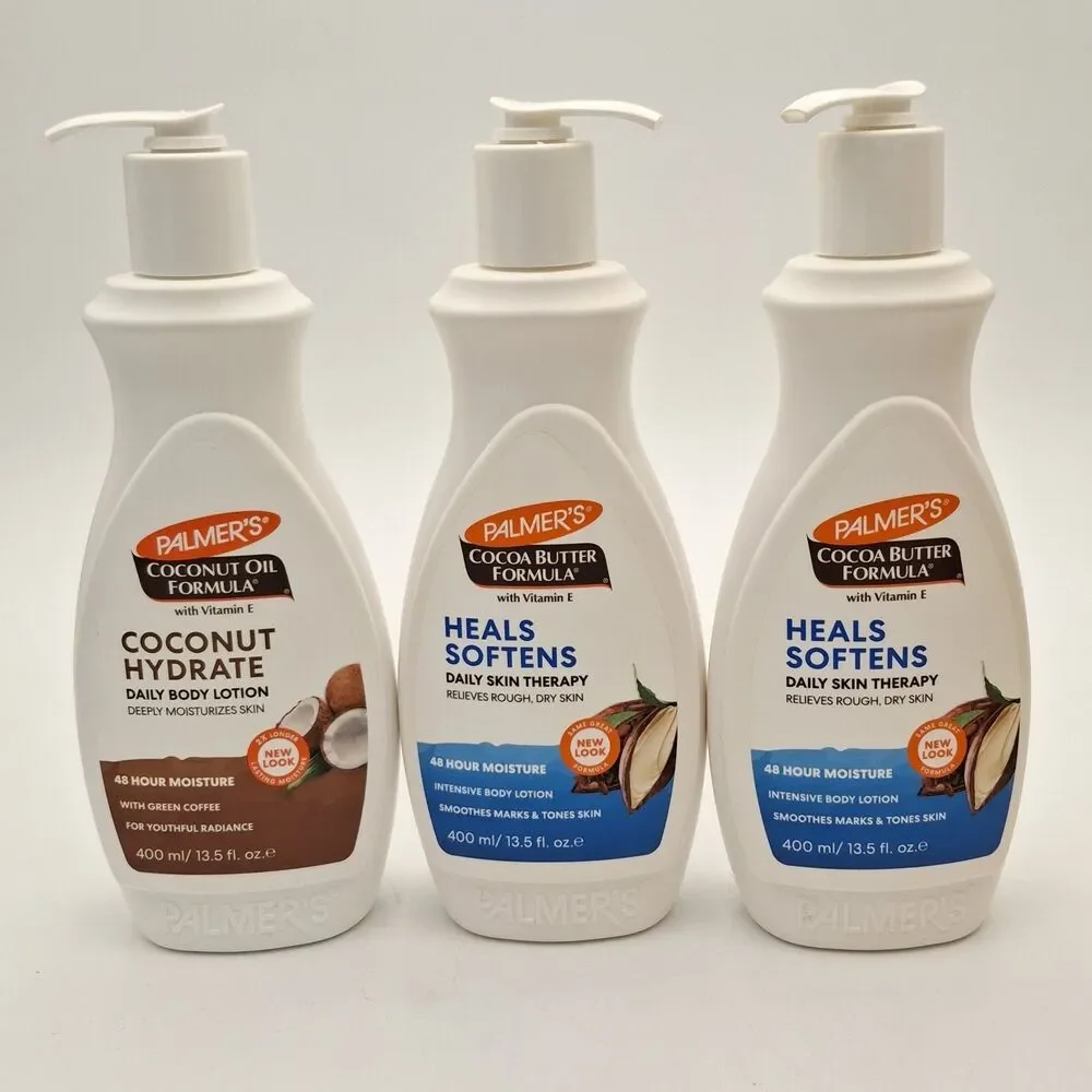 Lot of 3, 2 Palmer's Cocoa Butter Formula Daily Skin Therapy 1 Coconut Hydration